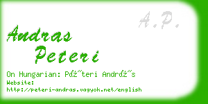 andras peteri business card